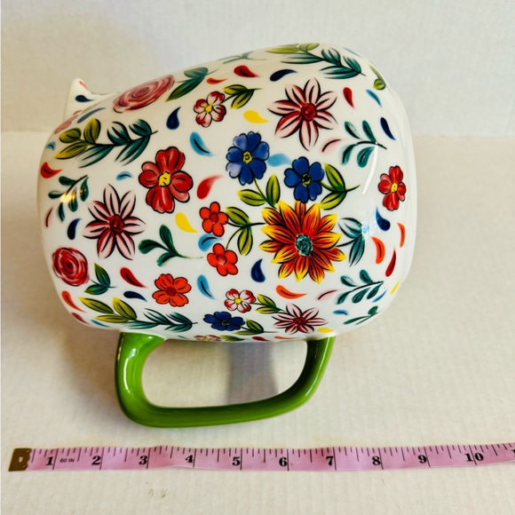 Potter’s Studio-colorful floral stoneware pitcher/vase.No chips or cracks. - Picture 3 of 8